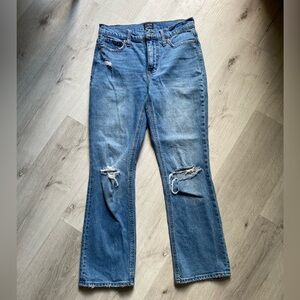 J. Crew Preppy Mid Rise Flare Ankle Cropped‎ Jeans Size 25